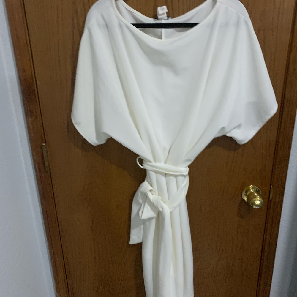 Fashion Nova Elegant Cream Dress